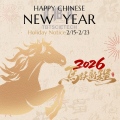 Aviso de vacaciones para el Año Nuevo Lunar 2026