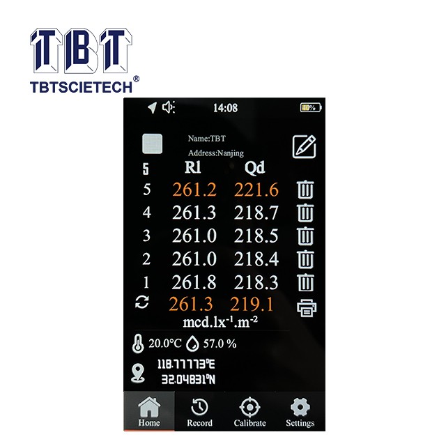 Retroreflectómetro para marcas de carreteras